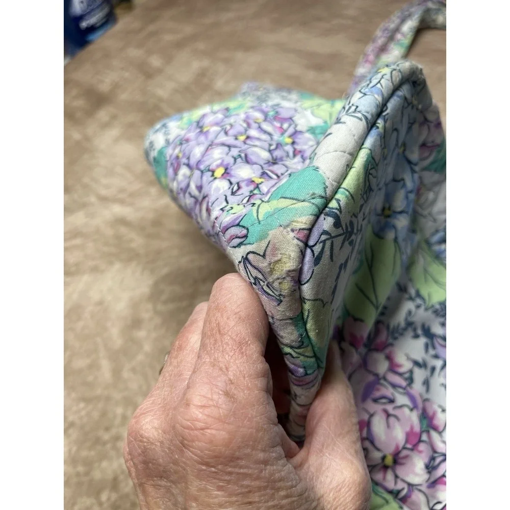 White Floral Diaper Bag / Shoulder Bag By Vera Bradley